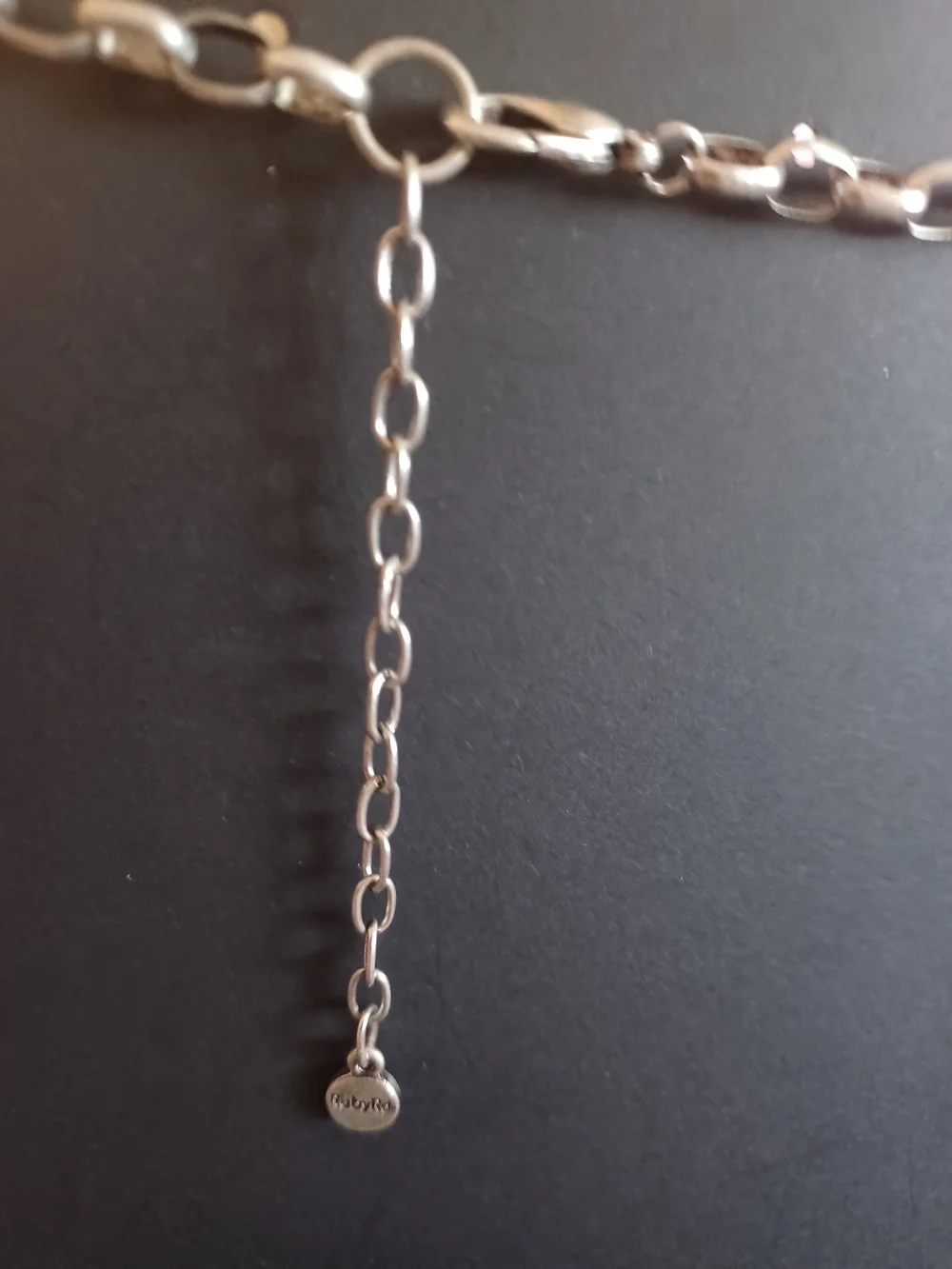 Ruby Rd. Silver-Tone Hammered Disc Charm Necklace - Women Jewelry